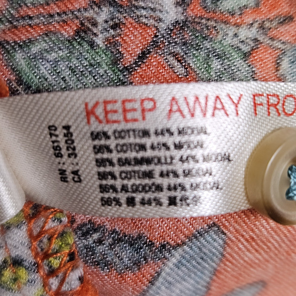 Kelly Louise Judd Anthropologie Flannel Sleep Dress Whimsical Red Dragonfly XL - Picture 14 of 16